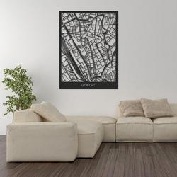 Utrecht - Houten Kaart Stad | Groot 80x60cm | Zwart Hout | Plattegrond  Stadskaart Prent Print | City Map | Landkaart | Stad | Wijk